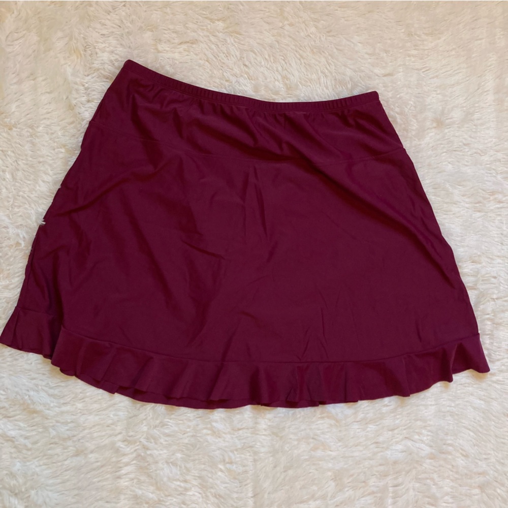 Hilor maroon swim skirt